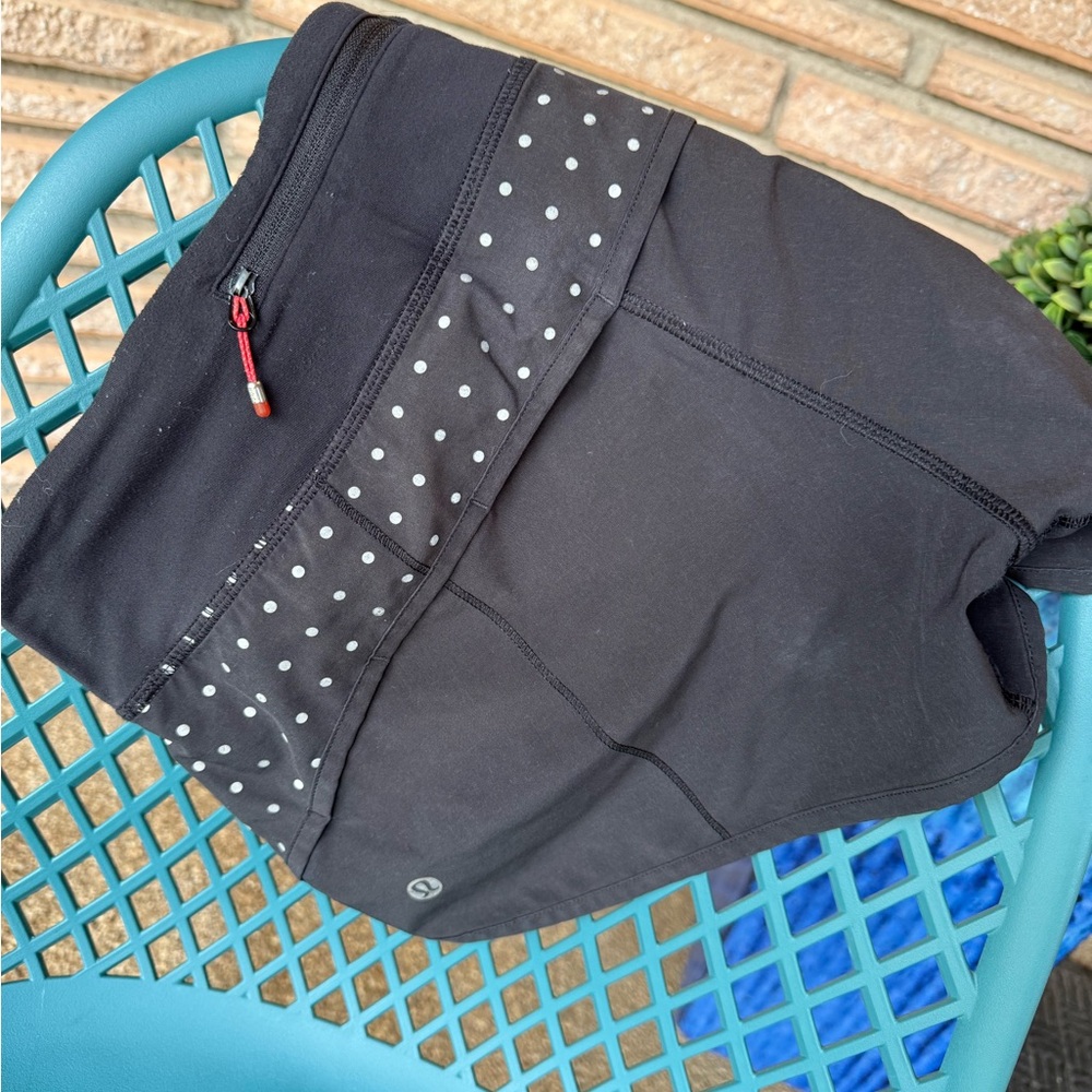 Black Polka Dot Athletic Shorts